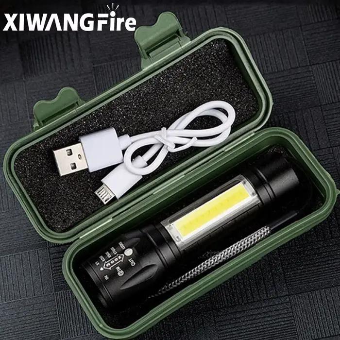 Lampe de poche XP-G Q5 LED rechargeable avec zoom optique pour camping et activités de plein air nocturne