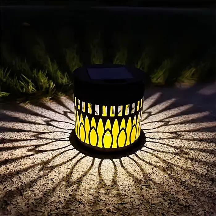 Lampes solaires d'extérieur, lumière murale solaire Mandala pour jardin, projecteur de clôture de jardin, lampe d'ambiance pour patio, décoration pour cour et jardin