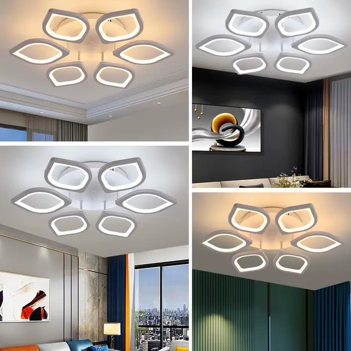 Plafonnier moderne acrylique Led Lustre feuille Design salon salle à manger décor monté en Surface