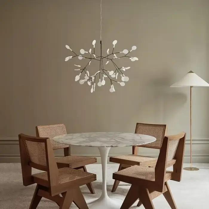 Lustre LED Heracleum, lampe en forme de branche de luciole, lampe suspendue nordique en forme de globe pour îlot de cuisine, salle à manger, salon, chambre à coucher, lampe artistique