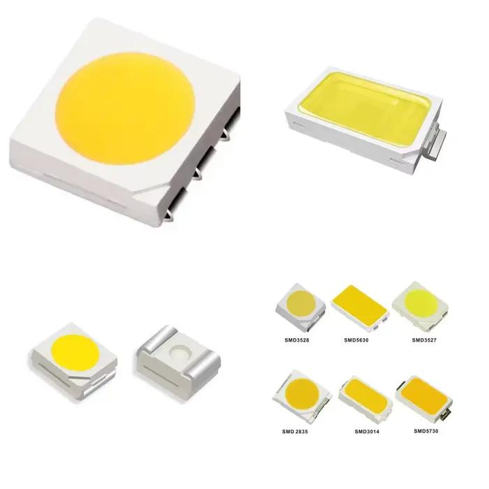 Diode électroluminescente SMD LED, rouge, jaune, vert, blanc, bleu, orange, 0603, 0805, 1206, 3528, 2835, 5050, 5730, lot de 100 pièces