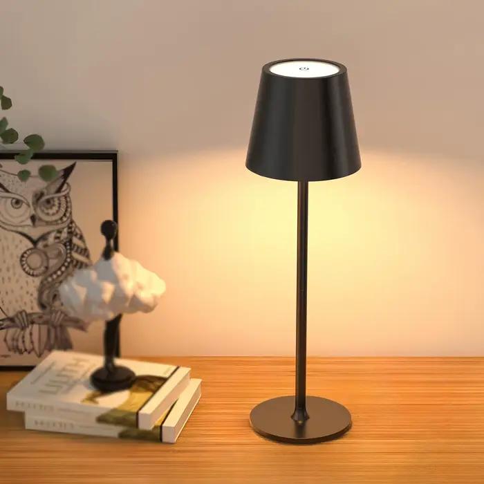 Lampe de table sans fil très vendue, lampe de bureau pratique, lampe de table LED créative portable, batterie rechargeable 1200 mAh, veilleuse tactile rechargeable, design pratique, compagnon de lectu