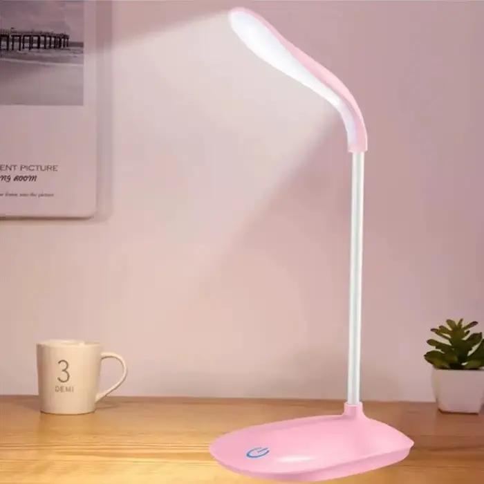 Lampe de bureau LED portable, lampe de lecture, lampe de table à chargement USB, lampe à intensité variable tactile, protection des yeux, éclairage de bureau et de chambre