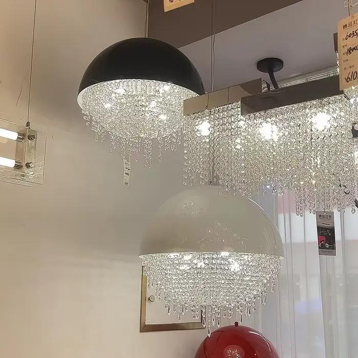 Plafonnier LED circulaire en cristal de luxe, ampoules G9, éclairage d'intérieur, luminaire décoratif de plafond, idéal pour un salon, une villa ou une salle à manger, design Milan