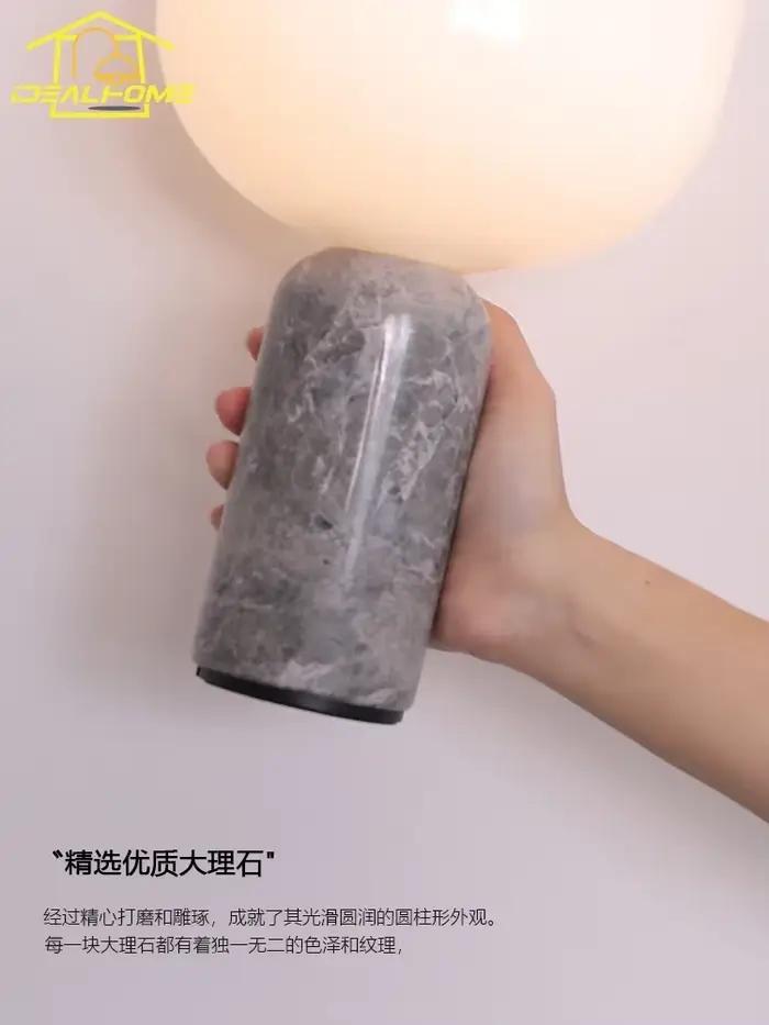 Lampe de table en marbre avec chargement USB, design danois, interrupteur tactile, lampes de bureau, salon, chambre à coucher, chevet, étude, cuisine