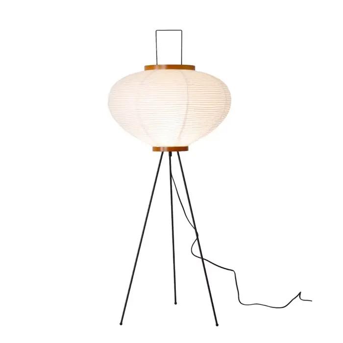 Noguchi Akari Lampadaire en papier de riz Lampe de bureau japonaise avec ampoule E27