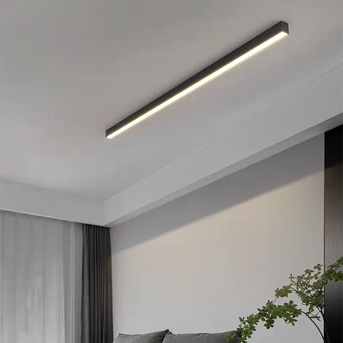 Bande LED moderne plafonniers pour salon cuisine salle à manger bureau éclairage minimaliste couloir porche intérieur maison lumière