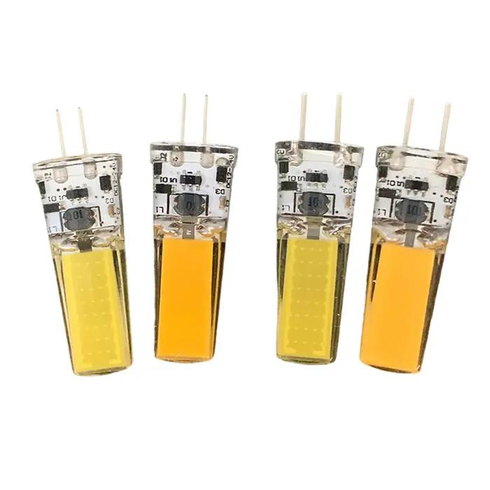 G4 gy6.35 LED silicone lampe 10W ampoule chambre coin clair lumière 2508cob halogène AC / DC12V éclairage décoratif 3000k / 6500k lustre