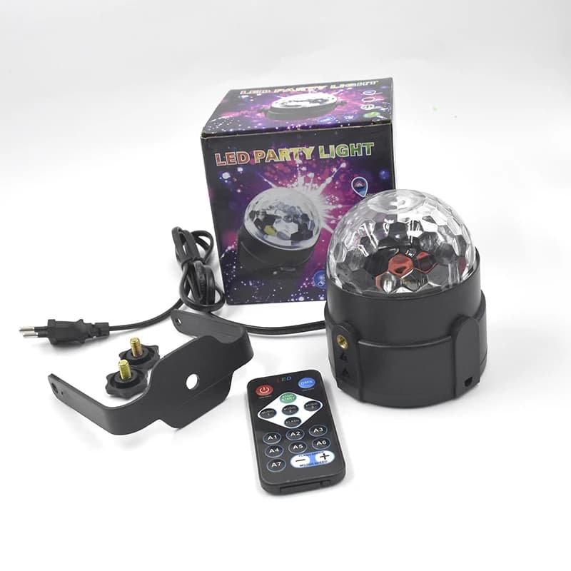 LED boule Disco scène Disco lumière lanterne rotative DJ stroboscope contrôle du son rvb cadeau de n
