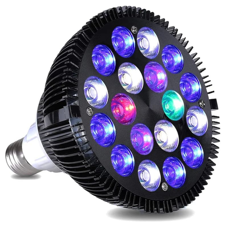 54W LED ampoule d'aquarium E27 spectre complet lampe de corail plantes aquatiques poussent des lumiè