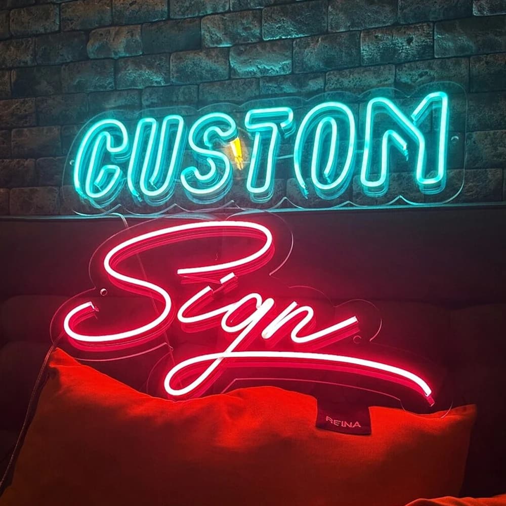Enseigne néon personnalisée avec logo privé, lumière LED à intensité réglable pour anniversaire de f