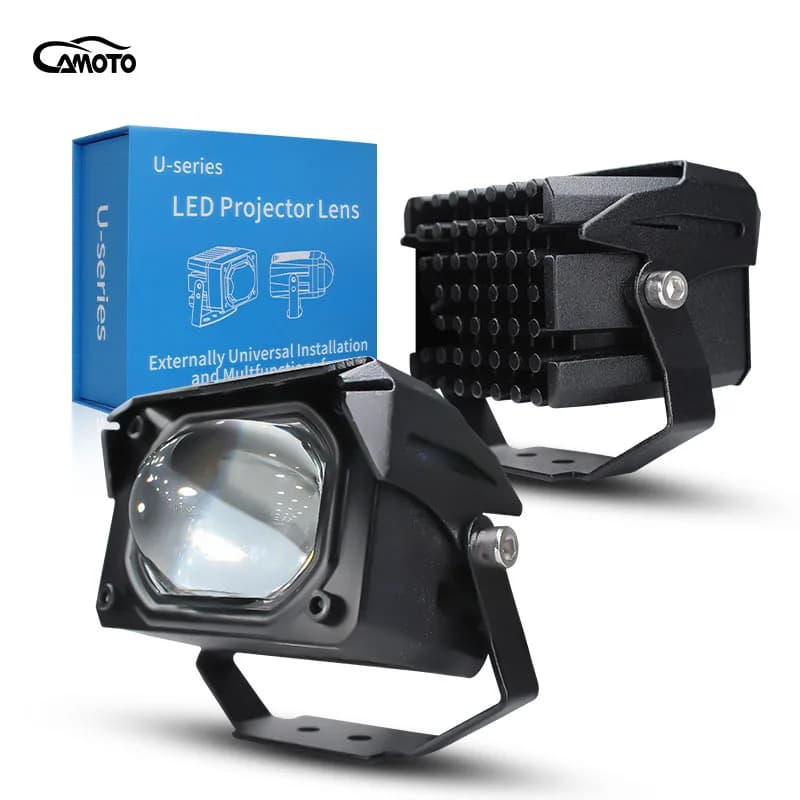 Projecteur de travail LED bicolore CAMOTO 120W, faisceau haut/bas, 3000K 6000K, phare antibrouillard