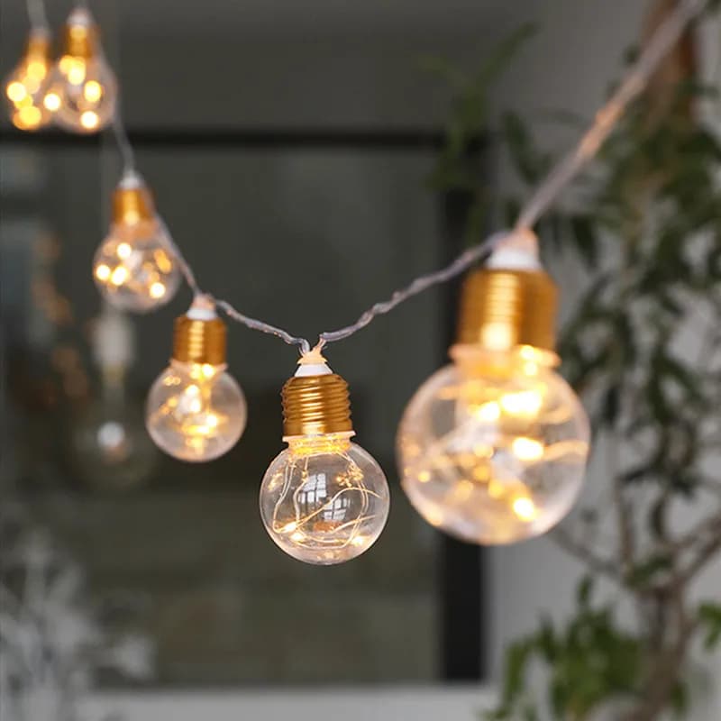 LED guirlandes lumineuses ampoule intérieur salon extérieur fête de mariage noël nouvel an guirlande
