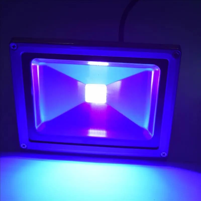Projecteur LED UV étanche IP65, haute puissance, verre UV, 395-400nm, 10W, 20W, 30W, 50W