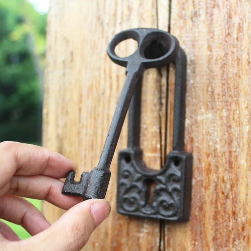 Heurtoir de porte vintage en fonte, heurtoir décoratif hibou, poignée de porte en fer forgé, loquet