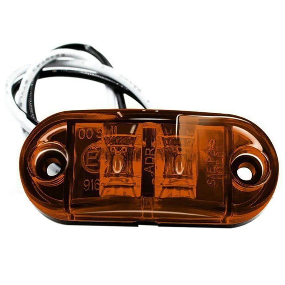 Feux d'avertissement LED ambre 12V 24V, feux de signalisation LED, lampes de dégagement LED jaunes, 