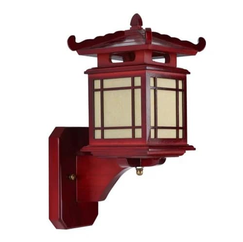 Lampe murale en bois chinoise rétro antique e27, applique murale pour restaurant, hôtel, chambre à c