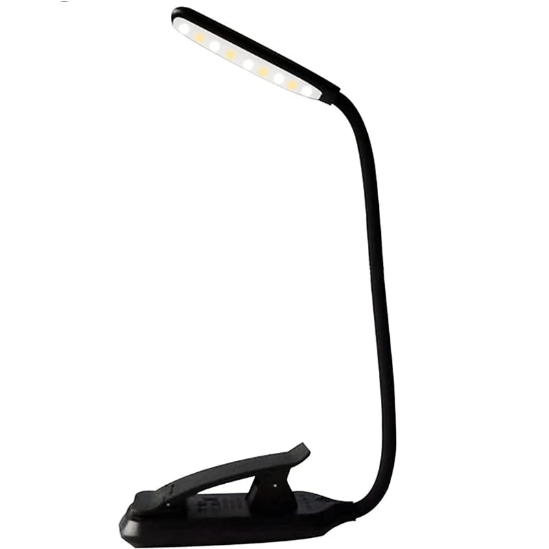 Mini lampe de lecture à 9 LED, Rechargeable par USB, Clip chaud, luminosité, gradation continue, Tab