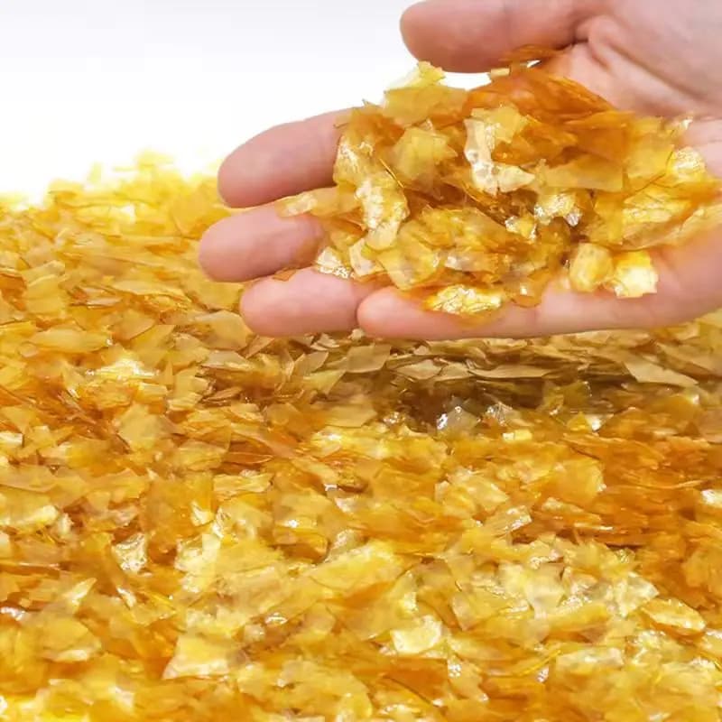 Laque de gomme laque dorée transparente, laque dorée Hler, respectueux de l'environnement mental, di