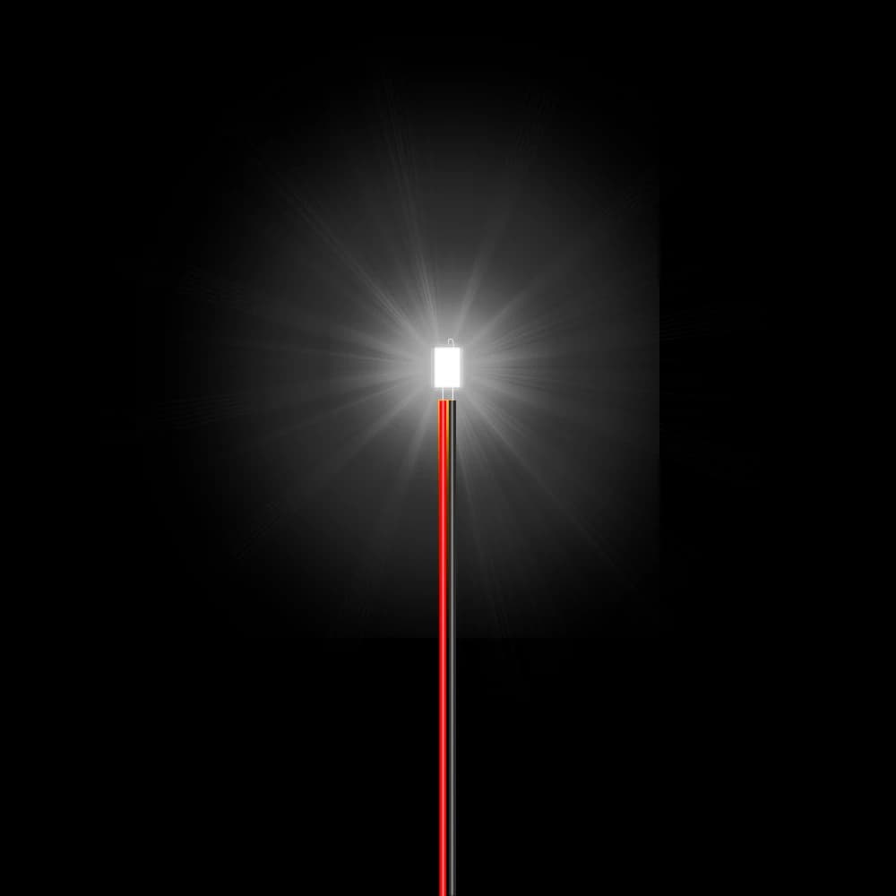 Micro LED Clignotant SMD DIY 3V, Modèle de Lampe Exécutive avec Fil de 20cm, Matériel de Constructio