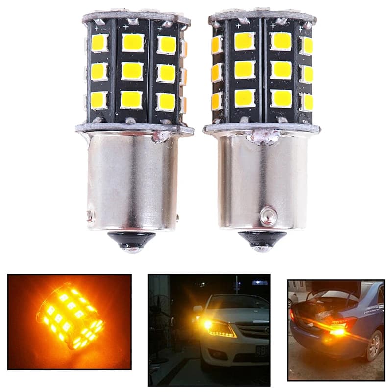 Ampoule LED haute puissance pour clignotants avant, lampe indicateur de direction, BA15S 7507 PY21W 