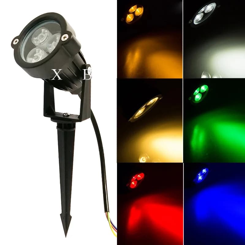 Éclairage paysager LED 3W 9W, projecteurs extérieurs, lampes à piquet, DC12V AC110V 220V, lampe de j
