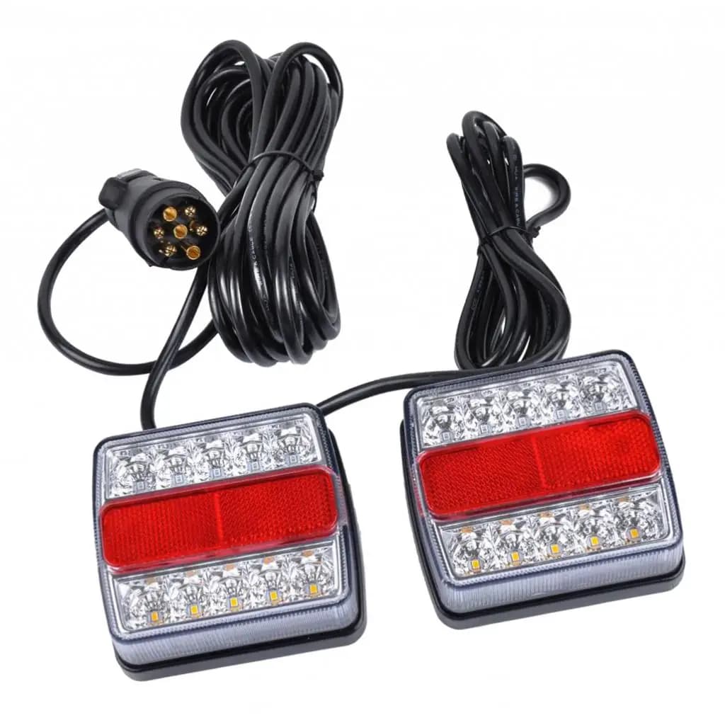 Kit de feux de remorque à LED étanches, feux stop, indicateur, feu arrière, rouge, blanc, 12V
