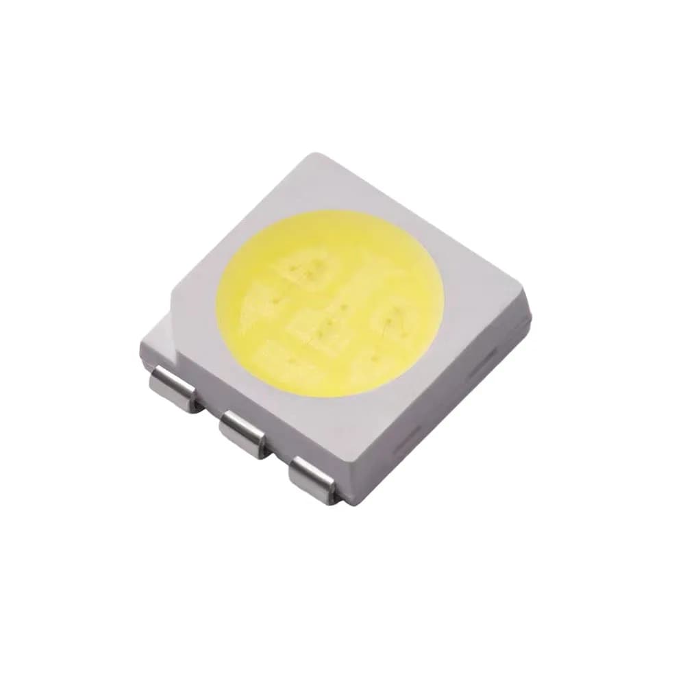 Diodes LED SMD 5050 de haute qualité, 4000K (blanc naturel), 15-18strada, 3V,1 puce LED, 100 pièces/