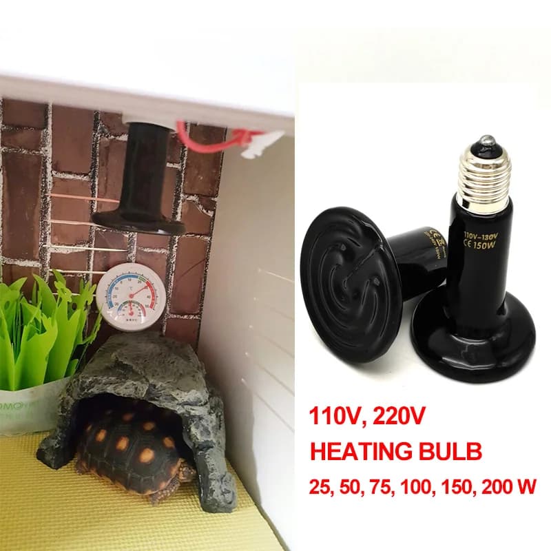 Lampe chauffante pour animaux de compagnie, 110V 220V, émetteur infrarouge en céramique, ampoule the