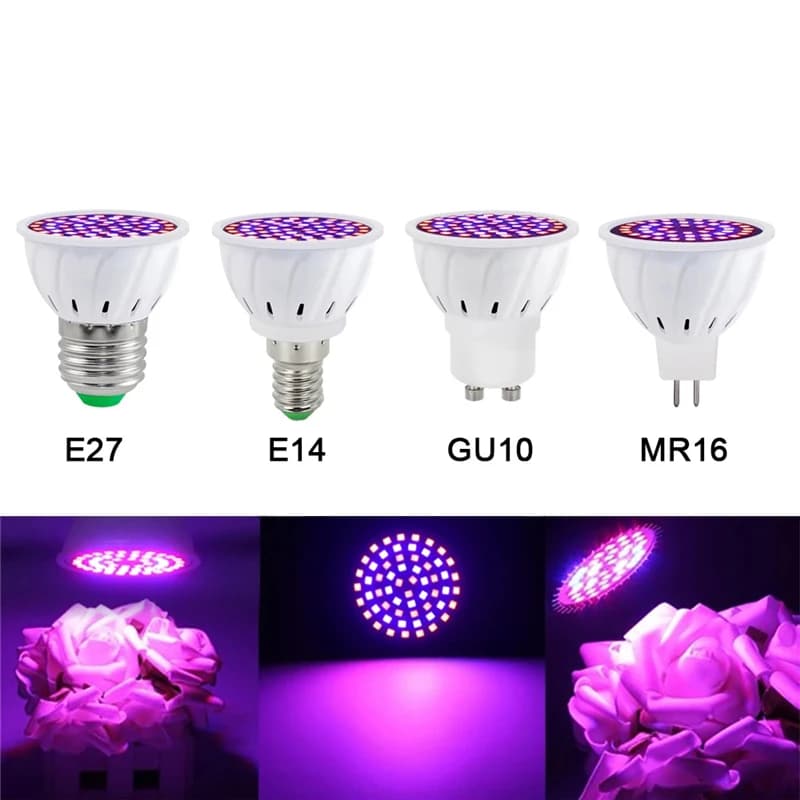 Phyto Led GU10 lumière de croissance hydroponique E27 Led élèvent l'ampoule MR16 spectre complet 60