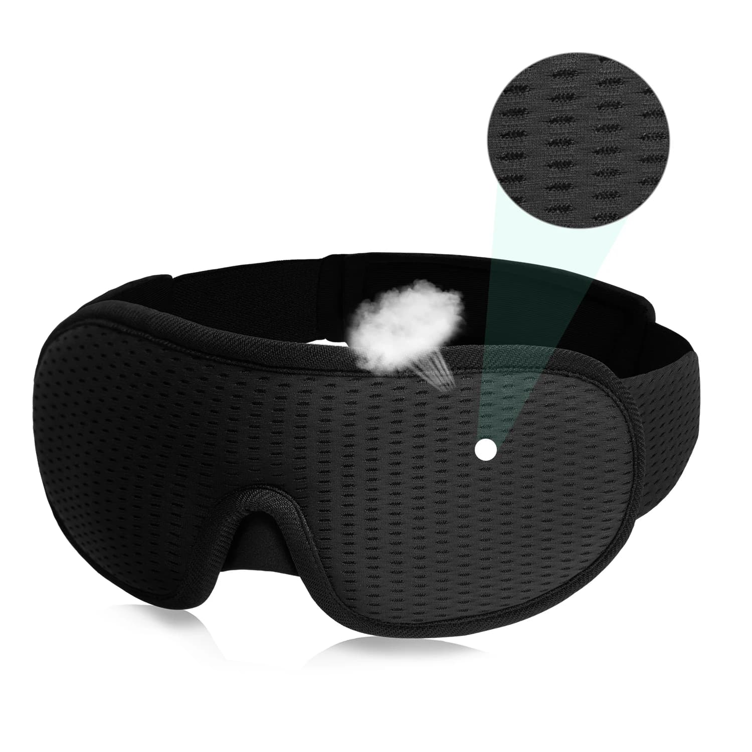 Masque de sommeil 3D anti-lumière, doux et rembourré, pour les yeux, masque oculaire, bandeau pour l