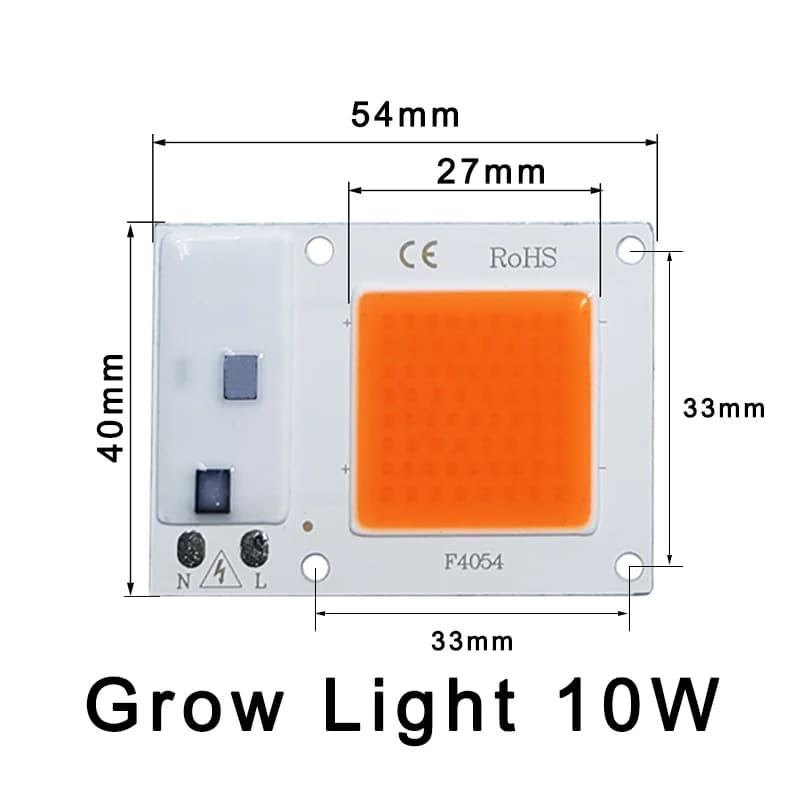 LED élèvent la puce de lumière COB spectre complet AC 220V 10W 20W 30W 50W pas besoin de pilote pour