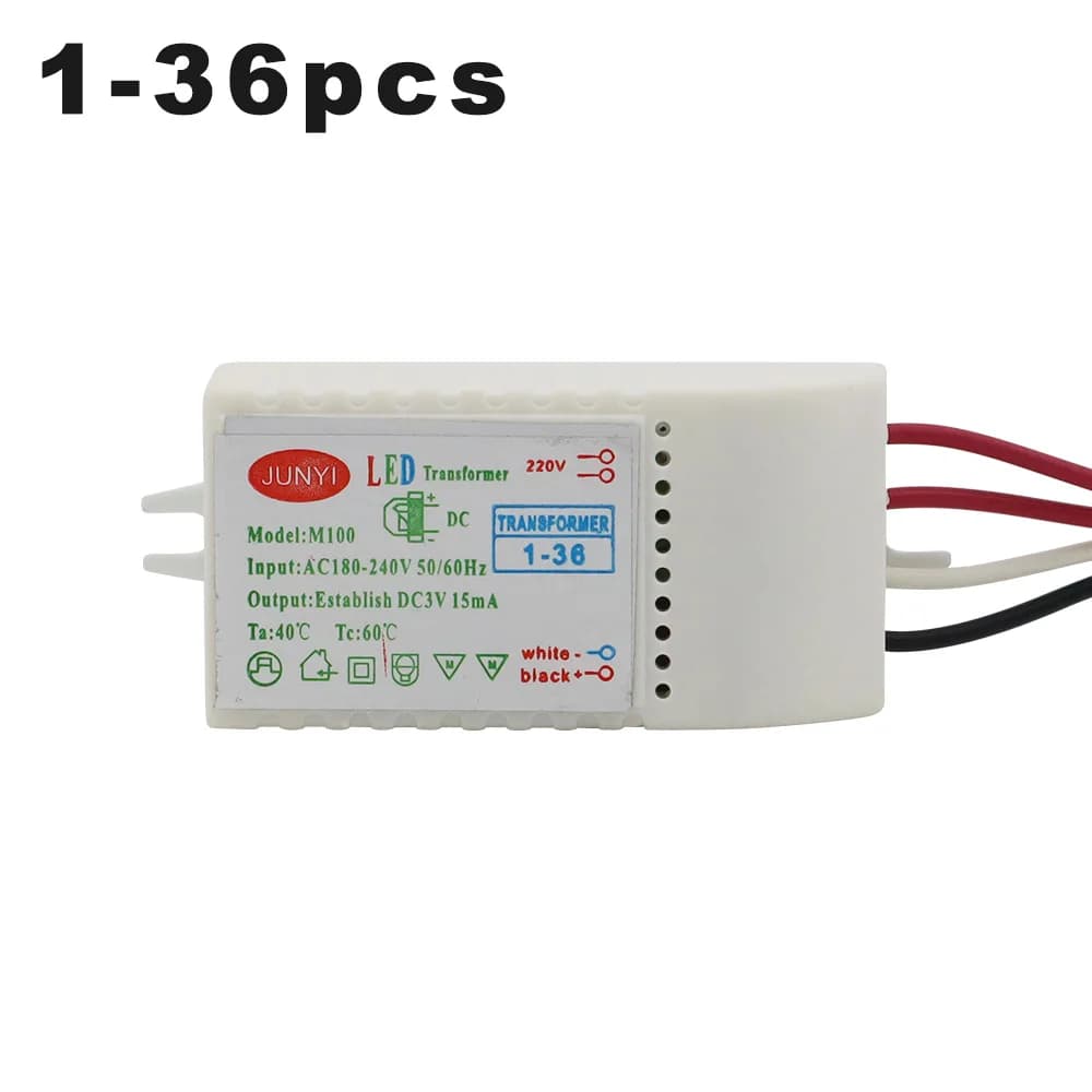 Transformateur électronique Led 220V à DC3V, 1 à 80 pièces, contrôleur LED basse tension, alimentati