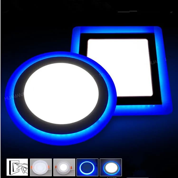 Panneau Lumineux LED Encastrable pour le Plafond, Rond ou Carré, Luminaire Décoratif d'Nik, Disponib