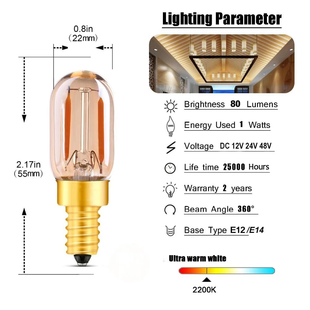 Ampoule LED E27 12V 24V A19 ST58 6W E27 Led lumière du jour blanche T22 G40 basse tension 1W E12 E14