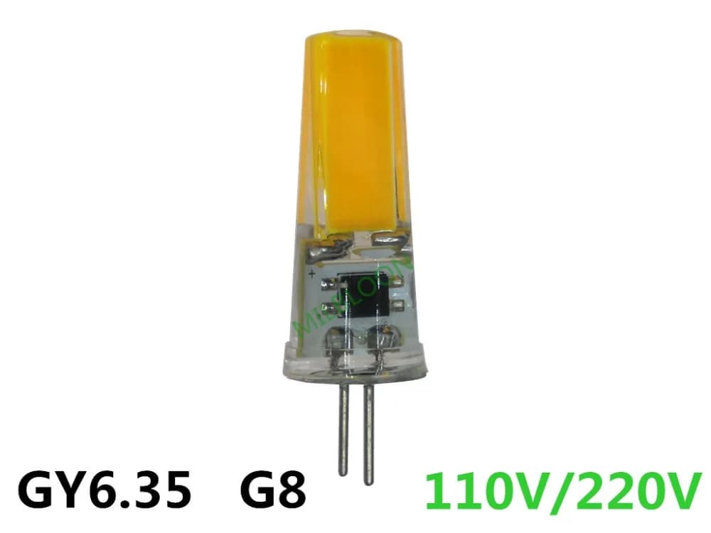Lumière LED en silicone à intensité variable, dean 6.35 G8 110V g6.35 220V cob2508 220v gy6.35 110v 