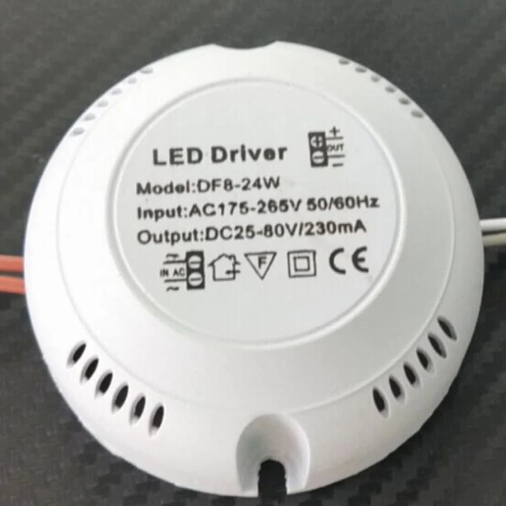 Pilote d'éclairage LED pour plafonniers, pilote rond, transformateur d'éclairage, lumières, 24W, 36W