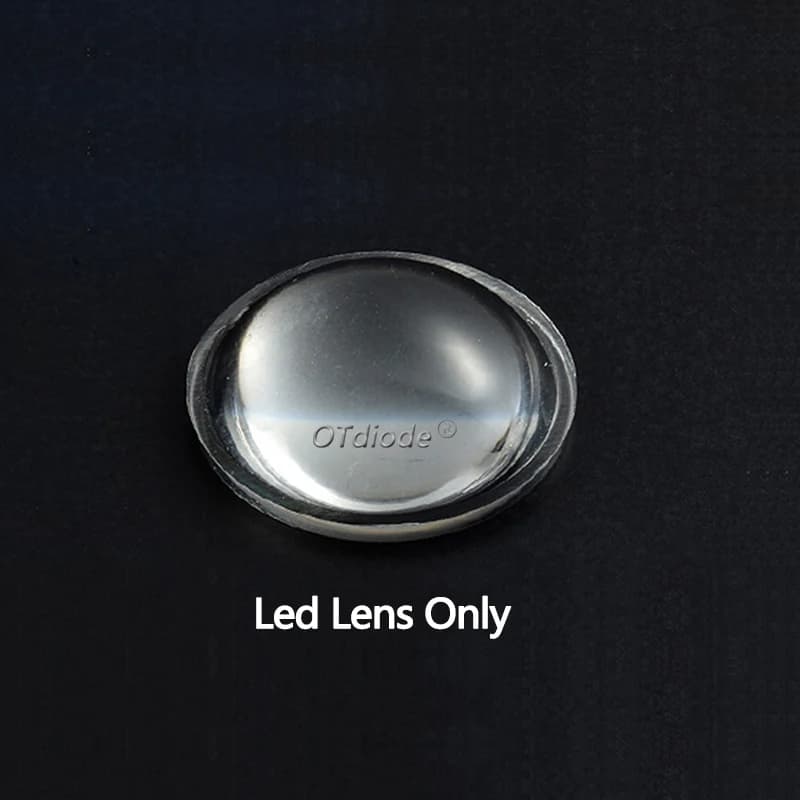Lentilles LED en PMMA de qualité optique, semi-circulaire, plano-convexe, 60 degrés, 23mm, 24.5mm, 1