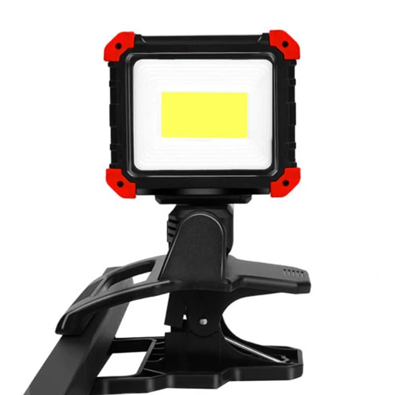 Lampe de travail rechargeable à LED 270 °   Lampe de travail à Clip magnétique COB, Super brillante,