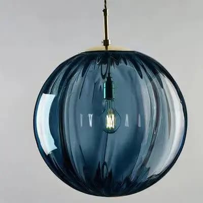 Lampe de pendentif LED moderne nordique 4 couleurs rondes en verre suspendus Luminaires chambre salo