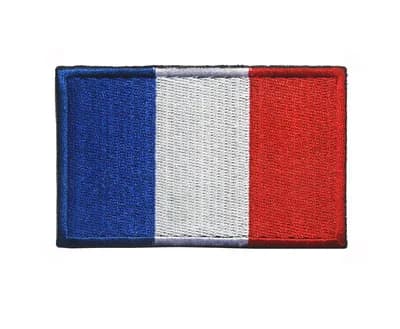 Patch IR réfléchissant infrarouge drapeau de la France, badge autocollant du bouclier français