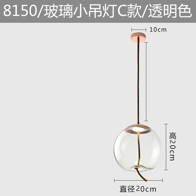Lampe LED Suspendue en Verre et Corde de Chanvre au Design Nordique Moderne, Luminaire Décoratif d'N