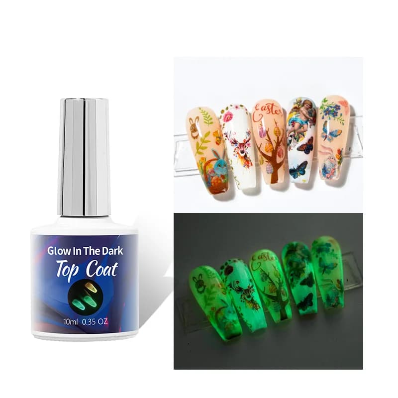 Vernis à ongles lumineux en Gel UV 10ml/15, couche de finition pour Design Nail Art, couche de Base