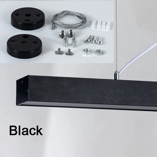 Lampe suspendue rectangulaire à LED, lampe de bureau T5, lampe de face Line, longue suspension d'ate
