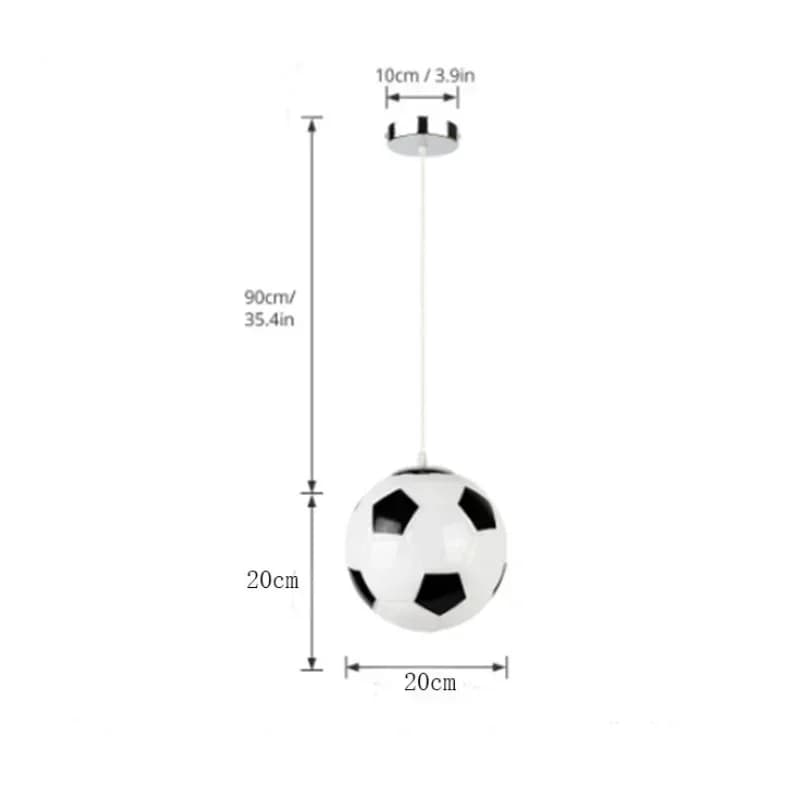 Lustre de chambre d'enfant moderne Simple passerelle personnalité créative Football lampes en verre 