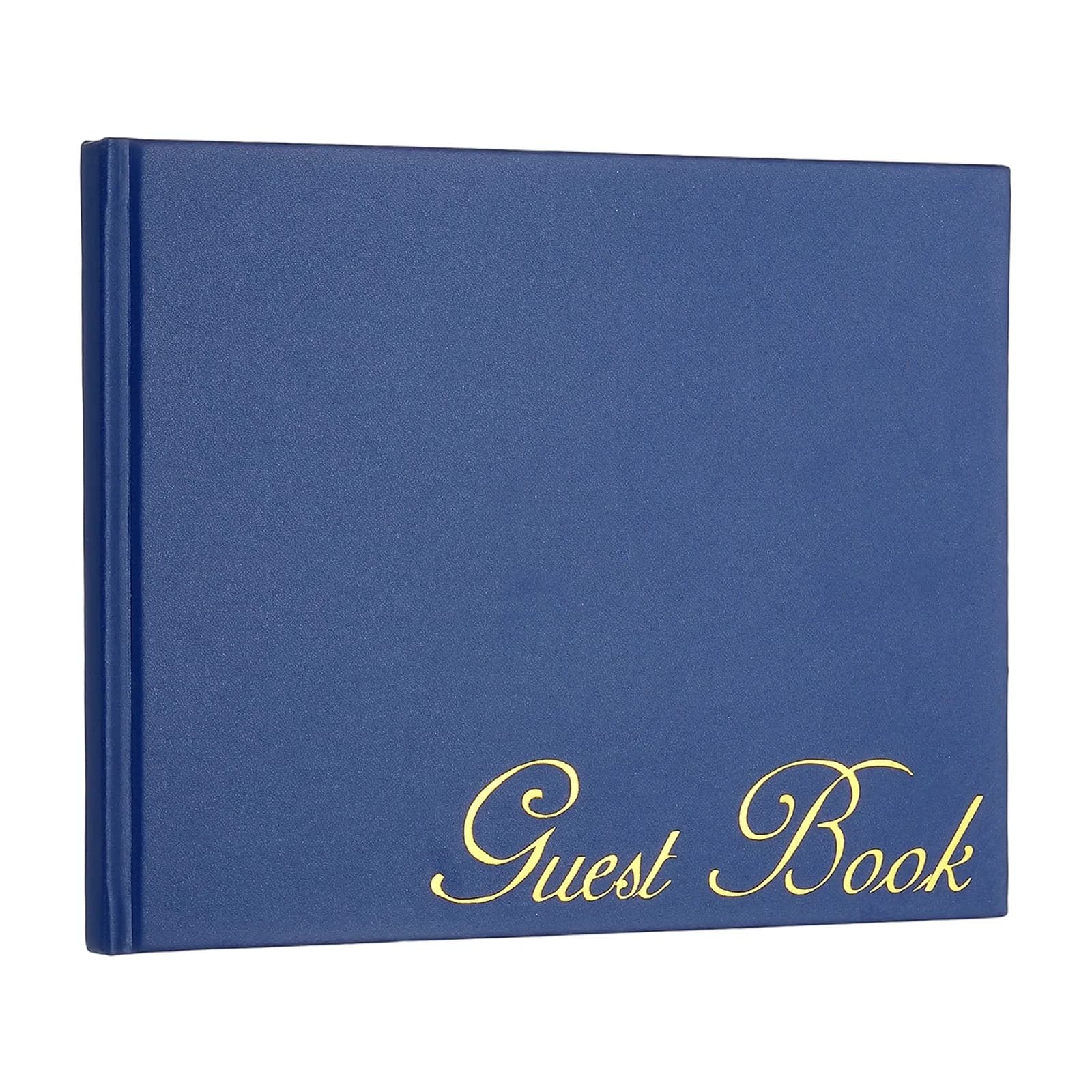 Livre d'or élégant 9x7" en cuir PU pour mariage, livre de signature stylé avec 50 feuilles vierges 1