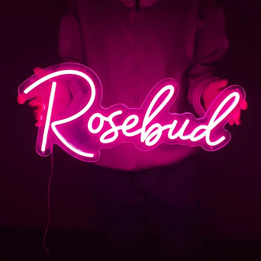Enseigne au néon personnalisée avec nom d'enfants, Logo d'anniversaire en acrylique, lumières LED pe