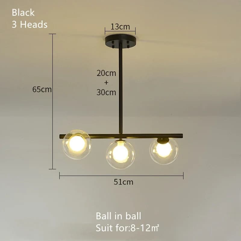 Lustre boule de verre blanc moderne, lampe suspendue pour Table à manger, salon, chambre à coucher,