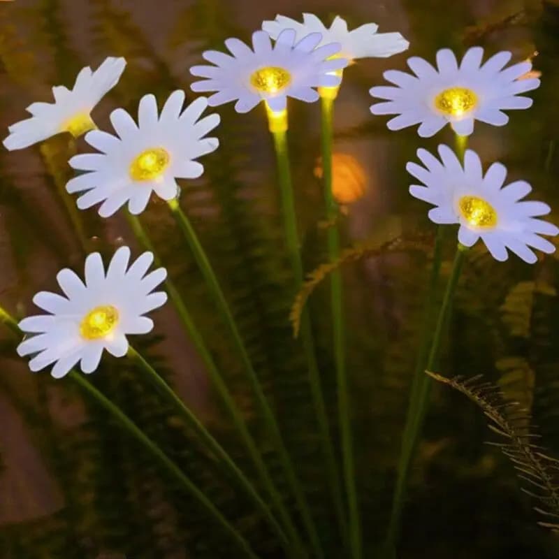 Lampes solaires en forme de marguerite, éclairage extérieur étanche pour la décoration de la cour, d