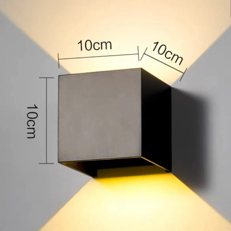 Mur LED en aluminium lampe extérieure étanche IP65 intérieur applique murale 12W24W porche jardin lu